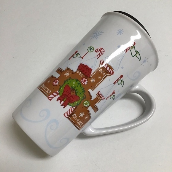 NEW Starbucks Disney Parks Gingerbread Castle Christmas Holiday Travel Mug - Picture 2 of 16